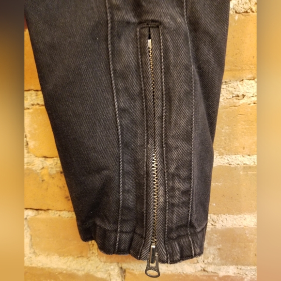ISABEL MARANT POUR H&M BLACK MOTO JEANS ZIPPERS PUNK ROCKER BIKER FALL WINTER 34 - Picture 6 of 9